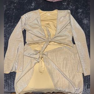 Gold shimmer Monday Swimwear cover up